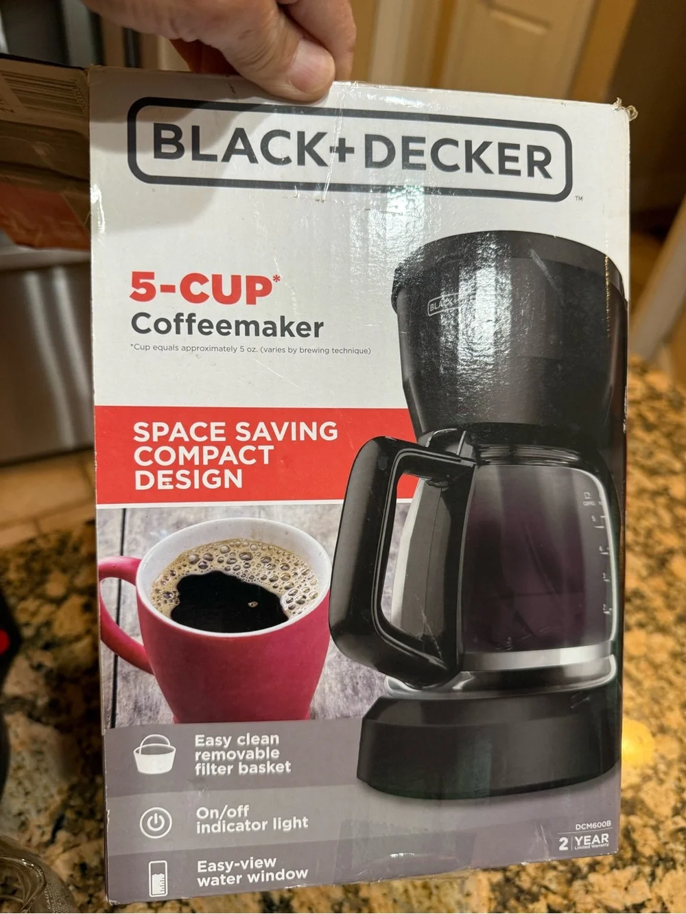 Black & Decker Black Drip Coffee Maker with Glass Carafe